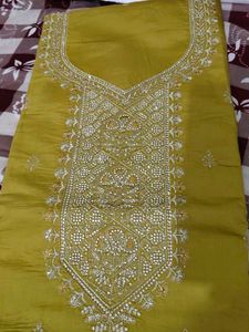 Embroidered and jourkan work Kurta Set