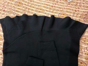 Cute Deer Graphic Black Dress
