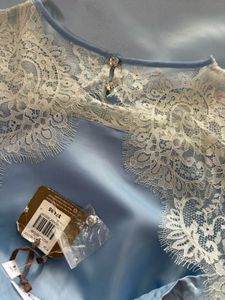 Brand New Origami light blue satin dress