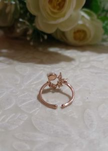 Delicate Floral Butterfly Ring