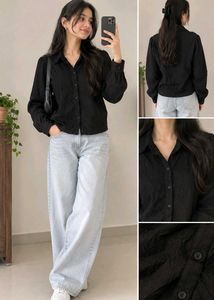 🖤 Classic Black Full-Sleeve Shirt 🖤