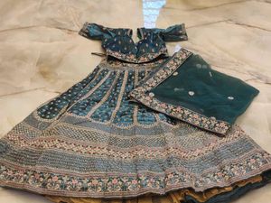 Exquisite Teal Lehenga Choli Set
