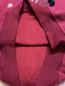 Cute Burgundy Polka Dot Sweatshirt