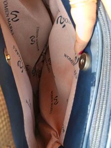 less used Stylish Navy Blue Handbag