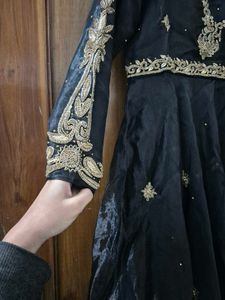 Black &amp; Gold Embroidered Dress