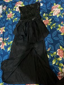 Sparkly Black Strapless Dress