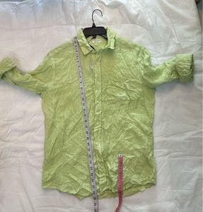 Men's Light Green Linen Shirt