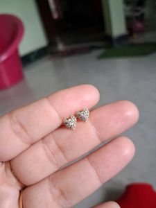 Heart Shaped Stud Earrings gold 22crt