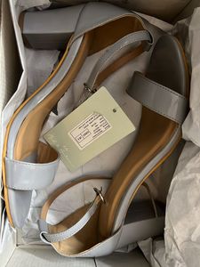 Gray Ankle Strap Heels