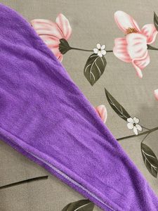 Soft Plush Purple Hair Towel