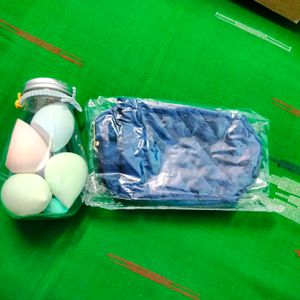 Beauty Blenders Plus A Cosmetic Pouch