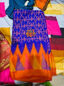 Geometric printed saree