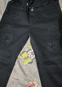 Black Embellished Jeans