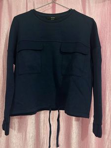 Vero Moda Navy Pullover Top with Pockets