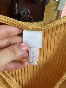 Ribbed Yellow Bodysuit