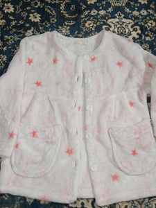 Girls Winter warm fleece Cozy Star Print Top