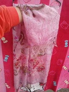 Pink Floral Scarf