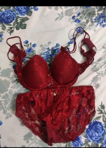 Red Lace Detail Briefs