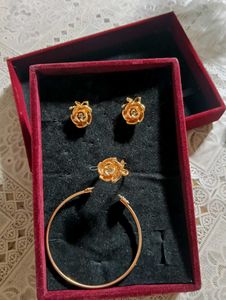 Rose Design Jewellery Set