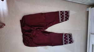 Elegant Maroon Embroidered Kurta