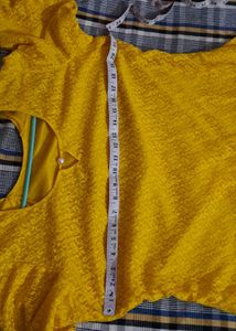 Yellow Aline peplum top