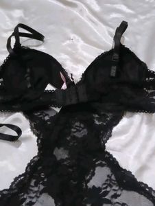 Elegant Black Lace Bodysuit