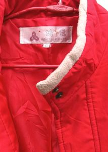 Red Quilted Outerwear  jacket 🧥✨