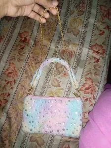 Fuzzy Pastel Star &amp; Bow Crossbody Bag