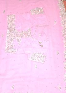Elegant Pink Saree with Blouse