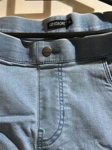 Light Wash Jeans with Side Stripe