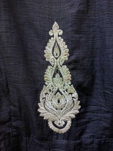 Elegant Embroidered Black Anarkali Kurti