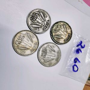 4 big 1 rupee coin