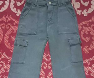 Grey Cargo Jeans