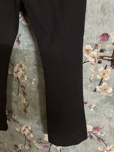 Women's Black Flared Split Pants