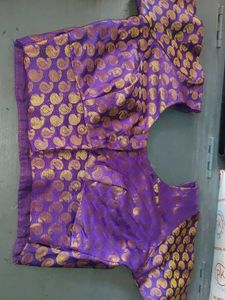 Purple Brocade Blouse