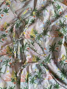 V-Neck Tropical Print Tie-Up Top🏖️🌊