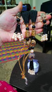 JWELLARY SET(Black peral har with earings)