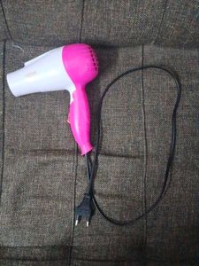 Compact Pink Hair Dryer