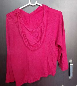 freebie Red Hooded Sweatshirt