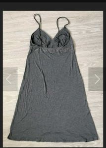 M&amp;S Gray Lace Trim Cami Nightgown