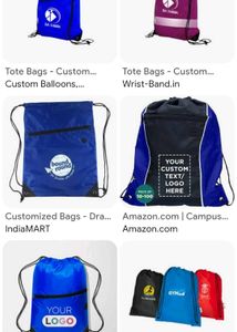 Chaparral Navy Drawstring Bag