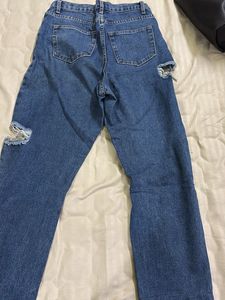 Trendy Ripped Blue Jeans