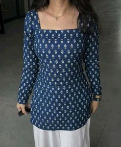 Stylish Blue Printed Kurta