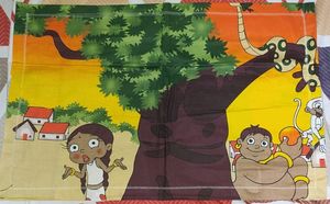 Chhota Bheem 2 Set Single Bed Bedsheet With Covers