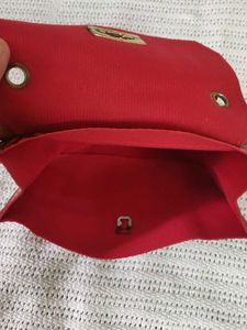 Chic Red Snake Print Mini Bag