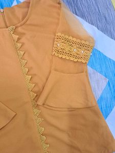 Mustard Bell Sleeve Top with freebie