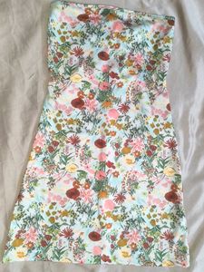 Floral Strapless Mini Dress🍭