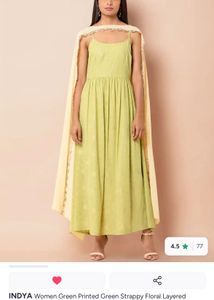 Elegant Green Gown with Dupatta