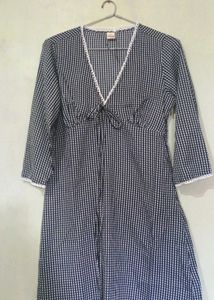 New gingam lace dress