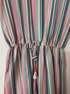 Striped Sleeveless Jump Suit